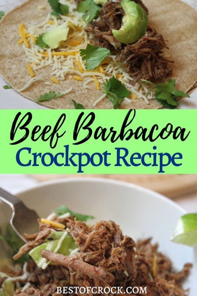 Our delicious beef barbacoa crock pot recipe is full of flavor and perfect for tacos, fajitas, beef bowls, burritos and more making delicious family dinners that everyone will love. Mexican Recipes | Crockpot Dinner Recipes | Low Carb Mexican Recipe | Keto Crockpot Recipes | Beef Crockpot Recipes #crockpot #recipe
