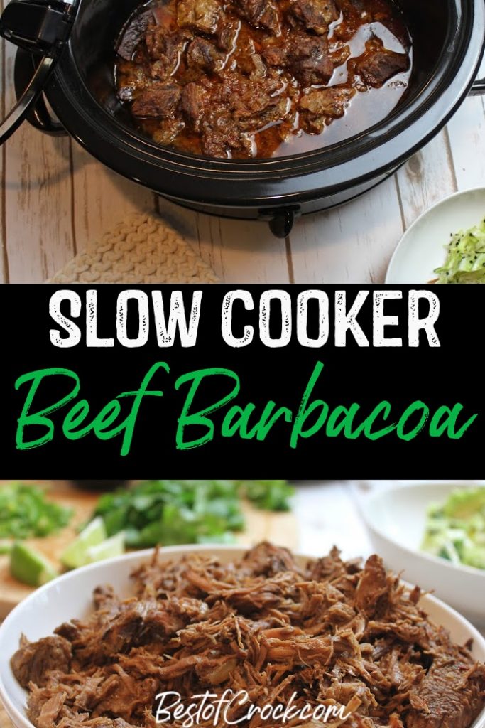 Our delicious beef barbacoa crock pot recipe is full of flavor and perfect for tacos, fajitas, beef bowls, burritos and more making delicious family dinners that everyone will love. Mexican Recipes | Crockpot Dinner Recipes | Low Carb Mexican Recipe | Keto Crockpot Recipes | Beef Crockpot Recipes #crockpot #recipe