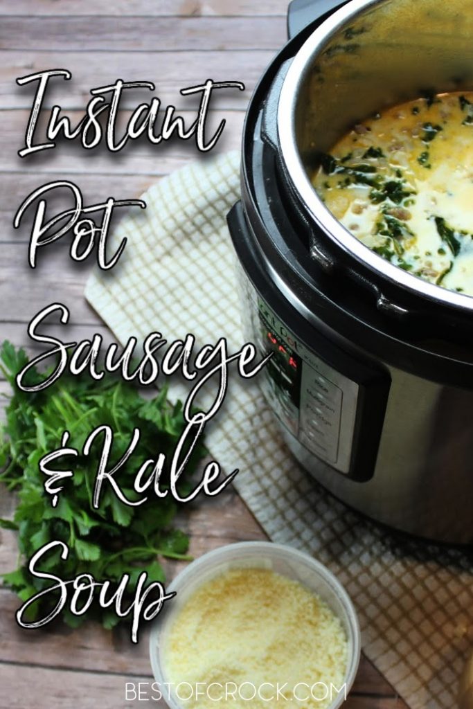 The instant pot adds so much flavor to soups through its cooking process! This instant pot sausage and kale soup recipe is easy to make and perfect for meal planning. Healthy Instant Pot Recipes | Healthy Dinner Recipes | Easy Soup Recipes | Instant Pot Kale Recipes | Instant Pot Sausage Recipes | Pressure Cooker Soup Recipes #InstantPot #soup