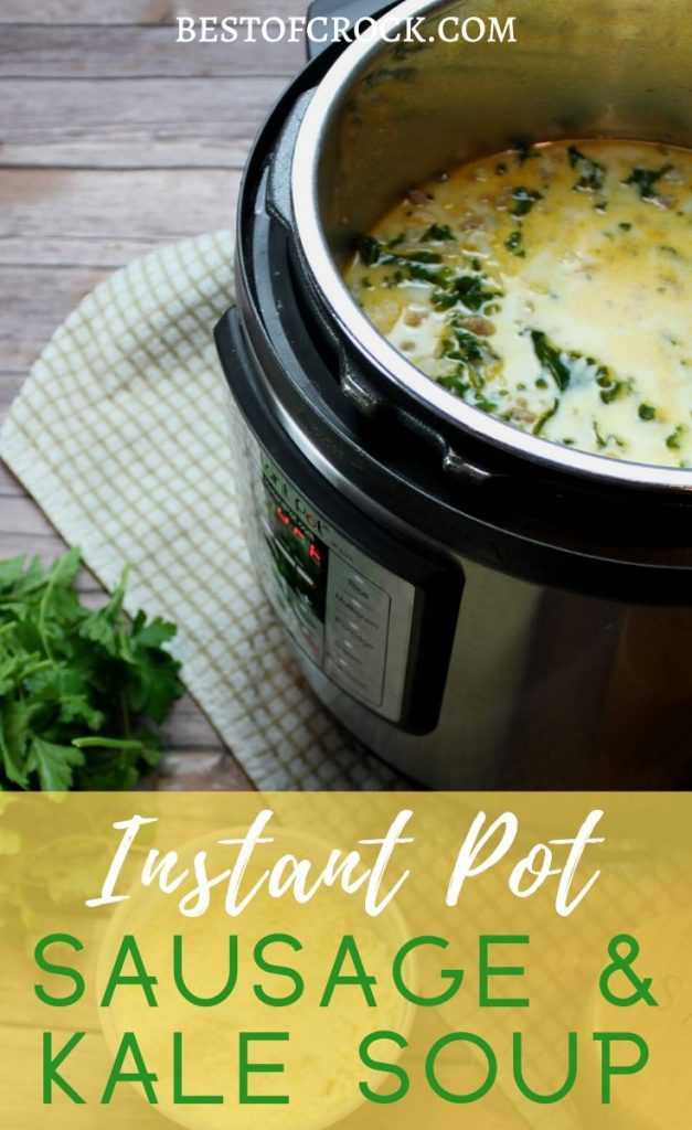 The instant pot adds so much flavor to soups through its cooking process! This instant pot sausage and kale soup recipe is easy to make and perfect for meal planning. Healthy Instant Pot Recipes | Healthy Dinner Recipes | Easy Soup Recipes | Instant Pot Kale Recipes | Instant Pot Sausage Recipes | Pressure Cooker Soup Recipes #InstantPot #soup