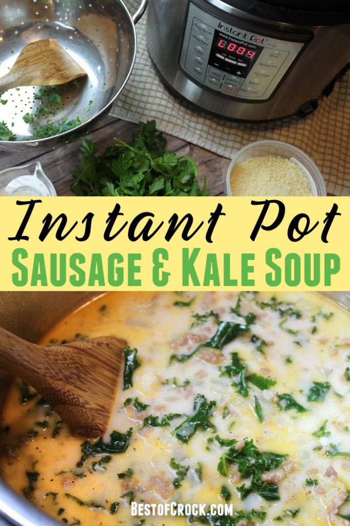 The instant pot adds so much flavor to soups through its cooking process! This instant pot sausage and kale soup recipe is easy to make and perfect for meal planning. Healthy Instant Pot Recipes | Healthy Dinner Recipes | Easy Soup Recipes | Instant Pot Kale Recipes | Instant Pot Sausage Recipes | Pressure Cooker Soup Recipes #InstantPot #soup