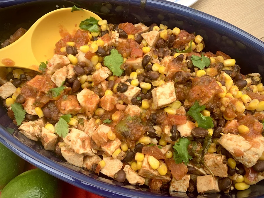 Crockpot salsa chicken is an easy crockpot recipe that can be used with chips, on top of salads, in tacos, or on its own for a low carb snack. Healthy Salsa Chicken | Mexican Salsa Chicken | Salsa Chicken Crockpot | What to Serve with Salsa Chicken | Salsa Chicken Casserole | Shredded Salsa Chicken