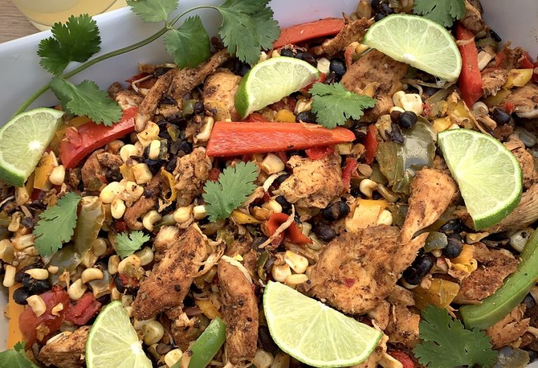 Easy Crockpot Chicken Fajitas with Frozen Corn