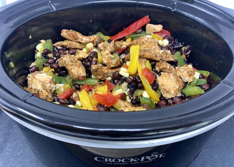 Easy Crockpot Chicken Fajitas with Frozen Corn