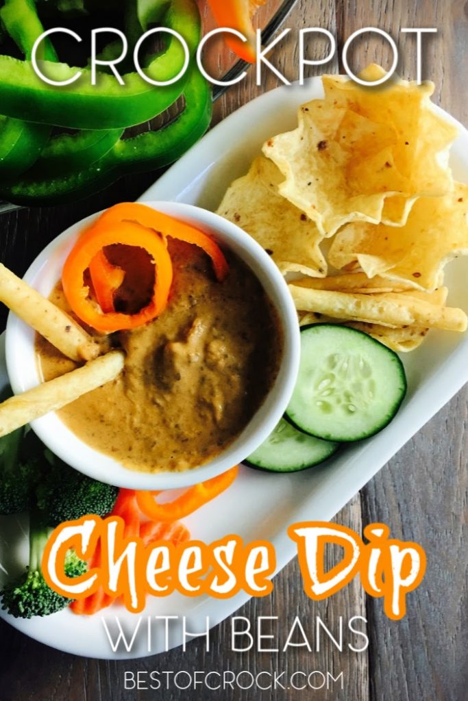 Crockpot Bean Dip with Beans is the perfect party recipe! This dip can be used with chips, crackers, or fresh vegetables for an easy side dish. Party Dips and Appetizers | Homemade Dips for Chips | Party Food Ideas | Recipes with Black Beans | Party Planning | Side Dish Recipes #healthy #recipes