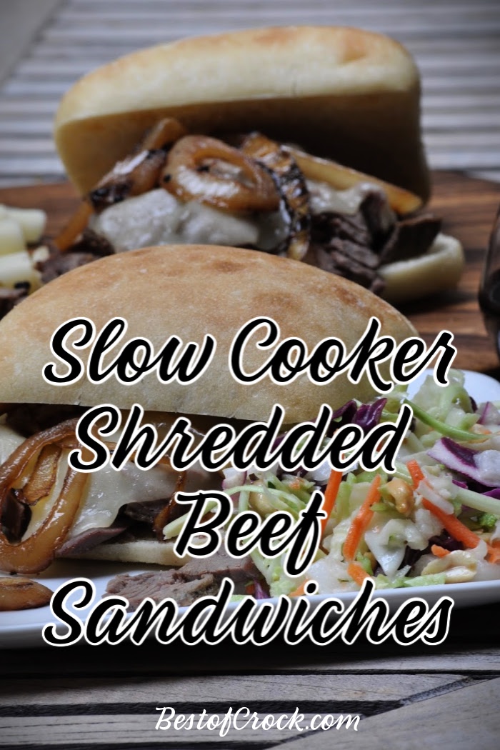 Slow Cooker Shredded Beef Sandwiches - Best of Crock