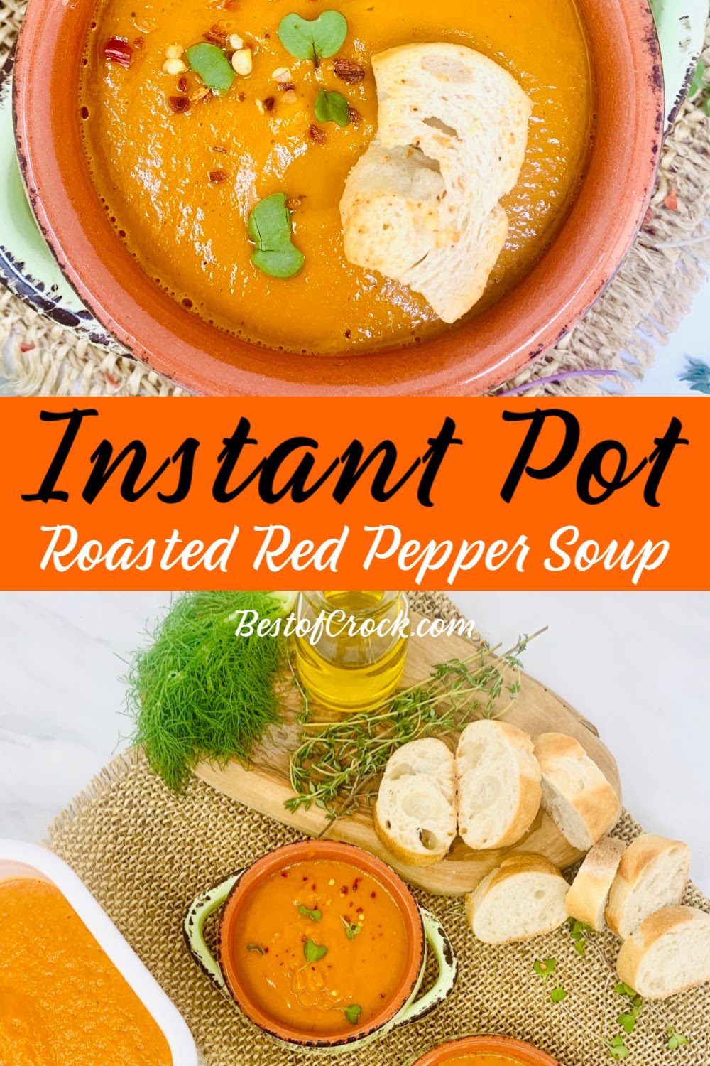 Instant Pot Roasted Red Pepper Soup Best of Crock
