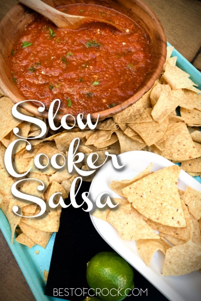 Homemade slow cooker salsa is so easy to make at home and is a great party dish. You can also use it as a delicious taco topping. Slow Roasted Salsa Recipe | Home Made Cooked Salsa | Cooked Salsa At Home | How to Make Salsa | Crockpot Party Recipe | Crockpot Dip Recipes | Slow Cooker Party Ideas #salsa #slowcooker