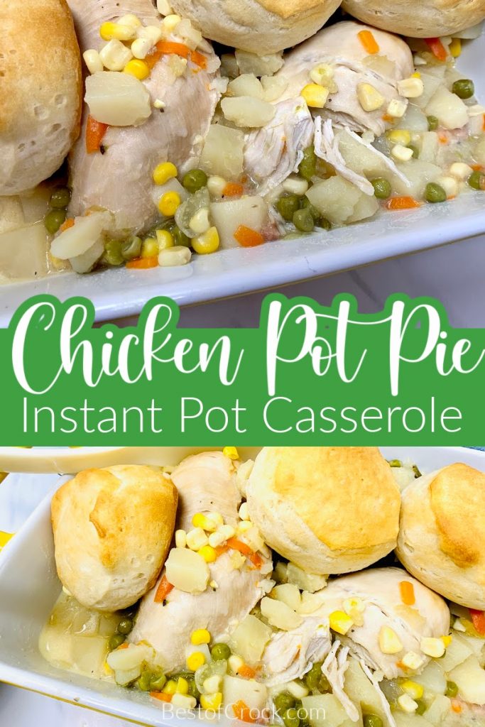 This Instant Pot chicken pot pie casserole recipe offers a fun twist on a classic recipe, and will easily become a family favorite. Instant Pot Chicken Recipes | Chicken Casserole Recipes | Healthy Chicken Recipes | Chicken Pressure Cooker Recipe | Instant Pot Recipes with Chicken | Instant Pot Dinner Recipe | Easy IP Recipes | Chicken Pot Pies | Instant Pot Chicken Recipes | Instant Pot Dinner Recipes | Pressure Cooker Ideas for Families #instantpot #chickenrecipes