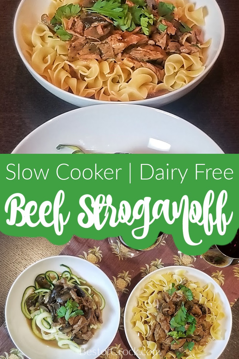 Dairy Free Slow Cooker Beef Stroganoff Easy Dinner Recipe Idea