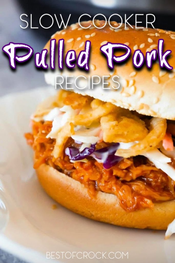 Slow cooker pulled pork recipes make meal prep even easier with so many different pulled pork flavors to choose from as you plan delicious dinner recipes. Slow Cooker Pulled Pork BBQ Sauce | Slow Cooker Pulled Pork Chops | Slow Cooker Pulled Pork Tenderloin | Crockpot Recipes with Pork | Crockpot BBW Recipes | Pulled Pork Crockpot #slowcooker #pork