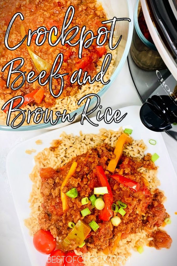 All it takes is an easy crockpot beef with brown rice and vegetables recipe to make dinner both simple and enjoyable tonight. Slow Cooker Beef and Rice Casserole | Stew Beef and Rice in Crockpot | Steak and Brown Rice Recipes | Ground Beef and Rice Recipes | Beef in Slow Cooker | Slow Cooker Recipes with Beef | Crockpot Recipes with Beef #beef #slowcooker