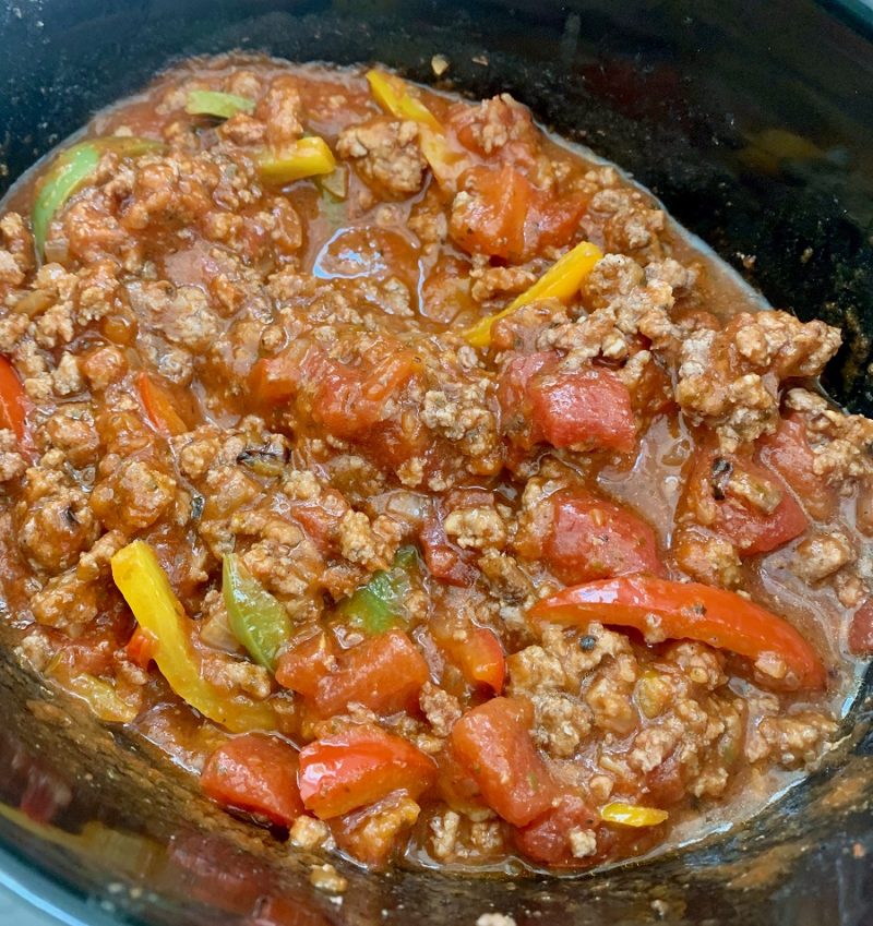 Easy Crockpot Beef with Brown Rice and Vegetables