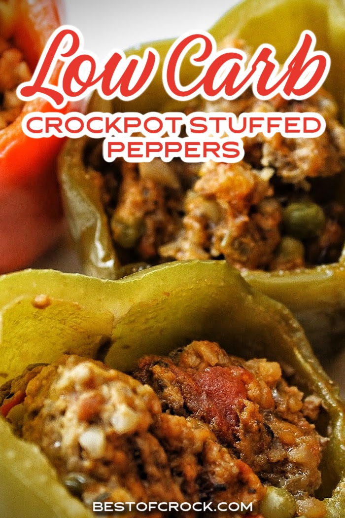 Low carb slow cooker stuffed peppers make the perfect crockpot recipe for your healthy diet that you can toss together with little effort. Stuffed Peppers with Cauliflower Rice | Low Carb Stuffed peppers Crockpot | Healthy Stuffed Peppers | Low Carb Crockpot Recipes | Crockpot Recipes with Beef | Low Carb Beef Recipes | Keto Crockpot Recipes | Keto Ground Beef Recipes via @bestofcrock