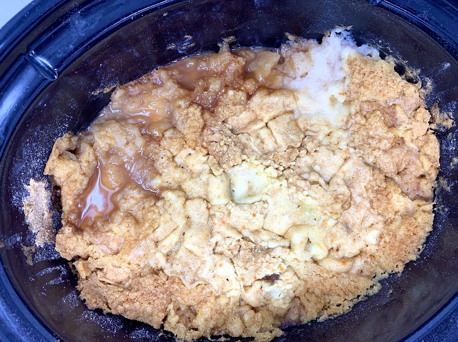 Crockpot Apple Crisp All Ingredients in a Crockpot