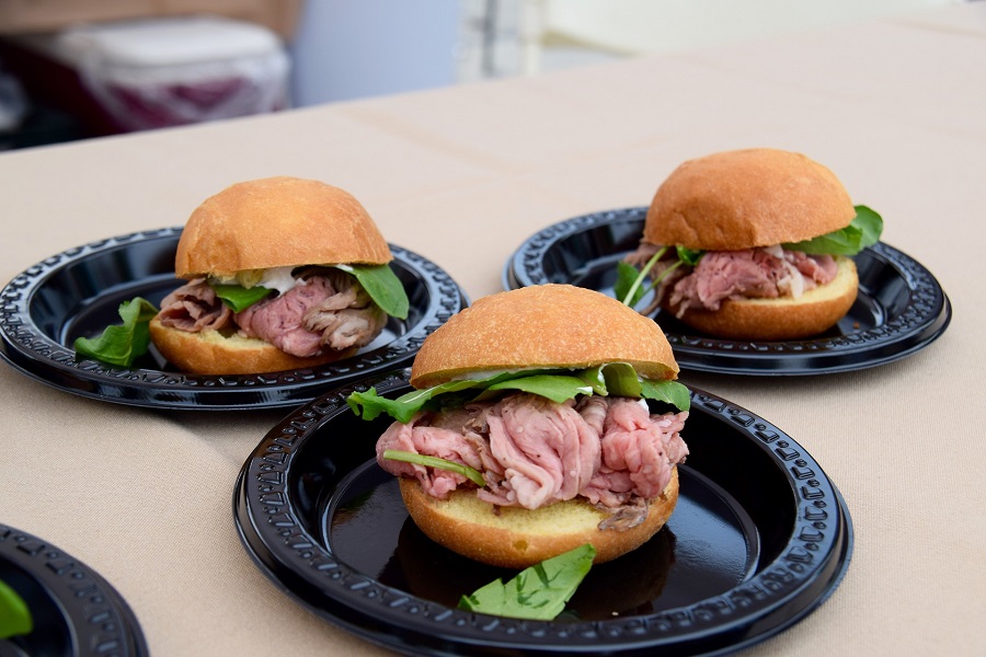 Crockpot Beef Sandwich Recipes Three Beef Sliders on Separate Plates