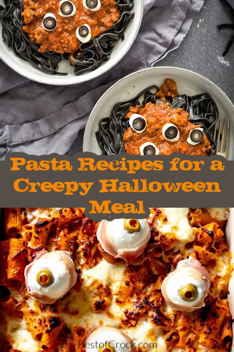 These spooky Halloween pasta recipes are scarily delicious, even if they don’t look quite as appetizing as they are. Spooky Halloween Pasta Recipes | Easy Halloween Dinner Ideas | Kid-Friendly Halloween Food | Creepy Pasta Dishes for Halloween Party | Fun Halloween Meal Ideas | October Dinner Recipes | Halloween Themed Food via @bestofcrock