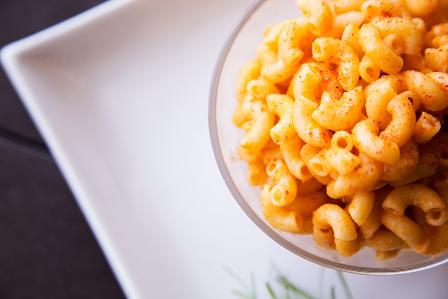 Crock Pot Mac and Cheese Recipes Overhead View of a Bowl of Macaroni and Cheese