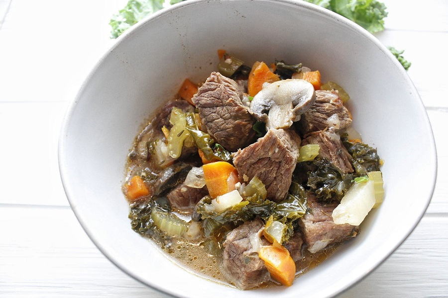 Healthy Slow Cooker Beef Stew in a Bowl