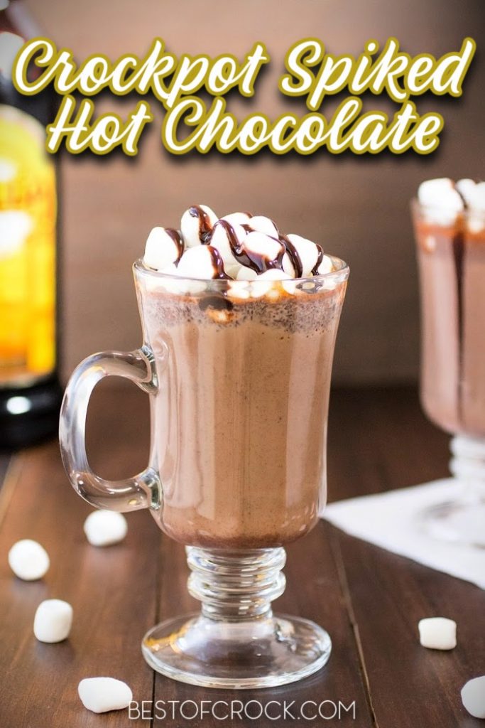 Crockpot spiked hot chocolate recipes help make classic hot chocolate even more enjoyable for adults and more fun to enjoy during holiday gatherings. Spiked peppermint Hot Chocolate Crockpot | Spiked White Hot Chocolate Crockpot | Spiked Hot Chocolate Crockpot Christmas Parties | Hot Chocolate Slow Cooker Cocktail Recipes | Spiked Mexican Hot Chocolate Crockpot #crockpot #hotchocolate