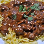 Budget Friendly Beef Stroganoff on a Plate