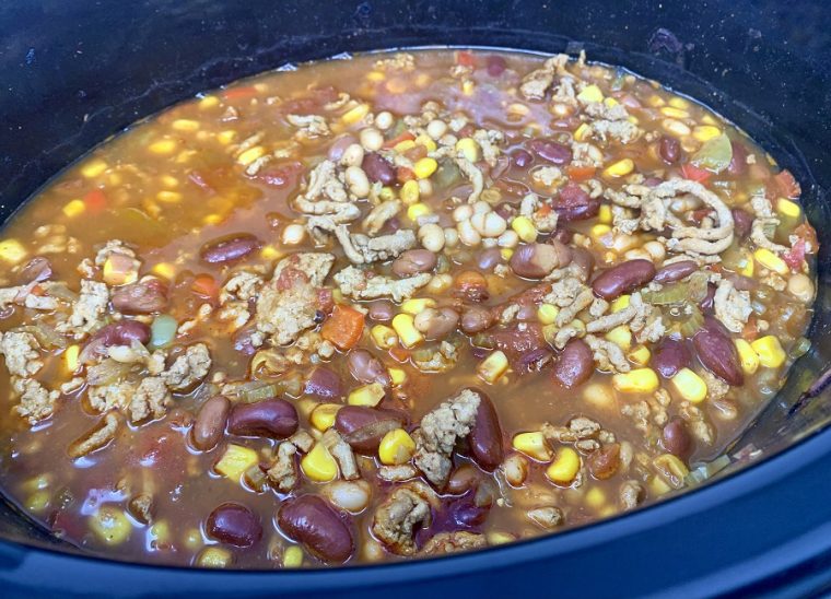 Crockpot Turkey Chili with Pinto Beans - Best of Crock