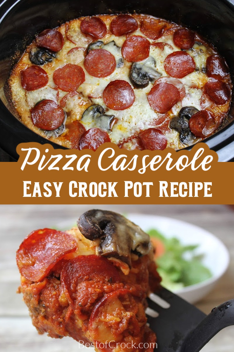 Our easy crock pot pizza casserole recipe combines ground beef, pizza sauce, and your favorite pizza toppings into an easy dinner recipe the entire family will enjoy. Easy Pizza Casserole Recipe | Slow Cooker Pizza Casserole | Cheesy Pizza Casserole | Delicious Pizza Casserole | Homemade Pizza Casserole | Family-Friendly Pizza Casserole | Budget-Friendly Pizza Casserole | Easy Dinner Recipes | Busy Weeknight Dinners | Simple Dinner Recipes | Family Dinner Ideas via @bestofcrock