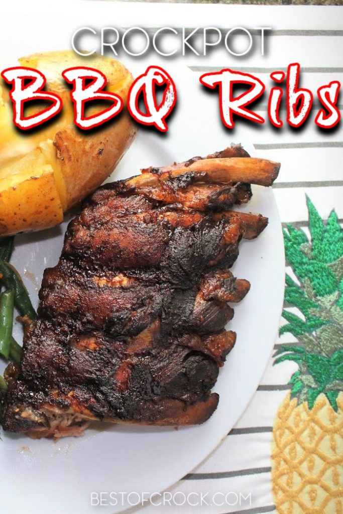 When you know how to make crockpot BBQ ribs, they simmer for hours resulting in tender flavorful ribs that can be paired with any side dishes. BBQ Ribs Recipe | Slow Cooker Ribs Recipe | Crockpot Ribs Recipe | Crockpot Dinner Recipes | Crockpot Recipes with Pork | Easy Crockpot Recipes #crockpot #BBQ