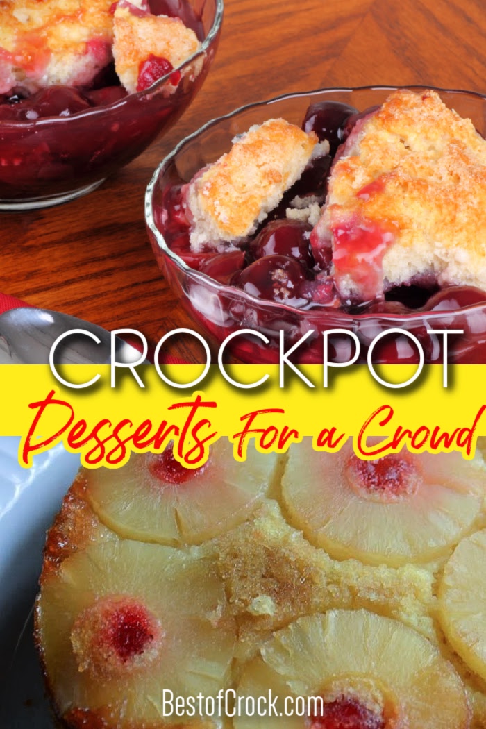 Crockpot desserts for a crowd make serving up party desserts or holiday desserts easier no matter how many people you serve or what the occasion. Crockpot Dessert Recipes | Crockpot Party Recipes | Dinner Party Ideas | Crockpot Cake Recipes Cake Mix | Crockpot Dessert Recipes 3 Ingredients | Easy Party Dessert Recipes #desserts #crockpot via @bestofcrock