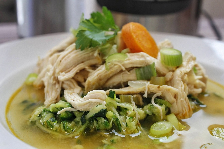 Instant Pot Soup Recipes with Chicken Close Up of Chicken Soup in a Bowl
