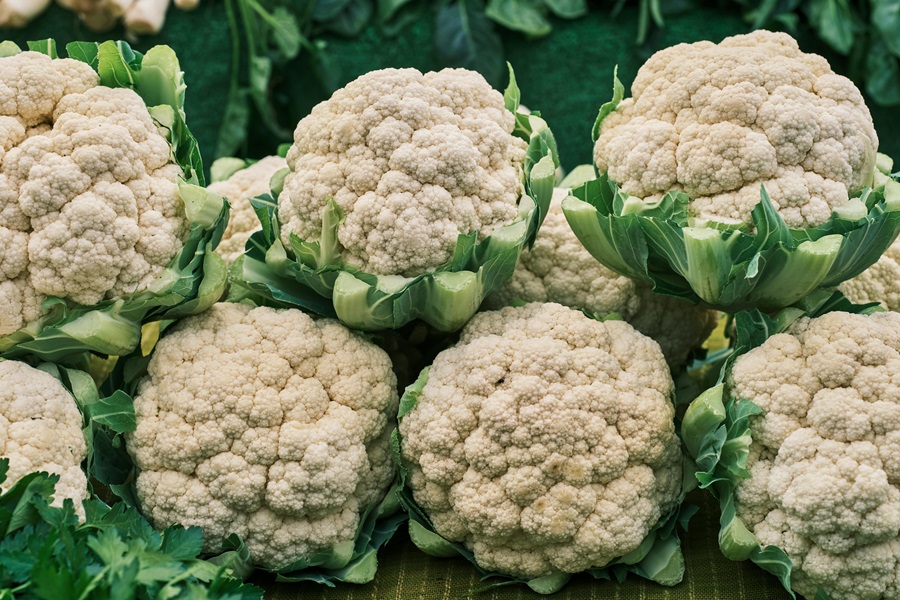 Instant Pot Recipes with Cauliflower Close Up of Stacked Cauliflower Heads