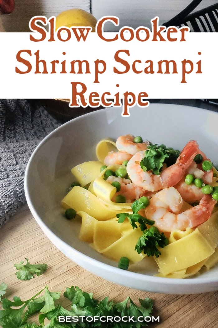 Use this slow cooker shrimp scampi recipe to put together an impressive dinner with minimal effort or even skill. Crockpot Seafood Recipes | Crockpot Shrimp Recipes | Crockpot Pasta Recipes | Slow Cooker Pasta | Crockpot Dinner Recipes | Date Night Recipes | Easy Crockpot Recipes via @bestofcrock