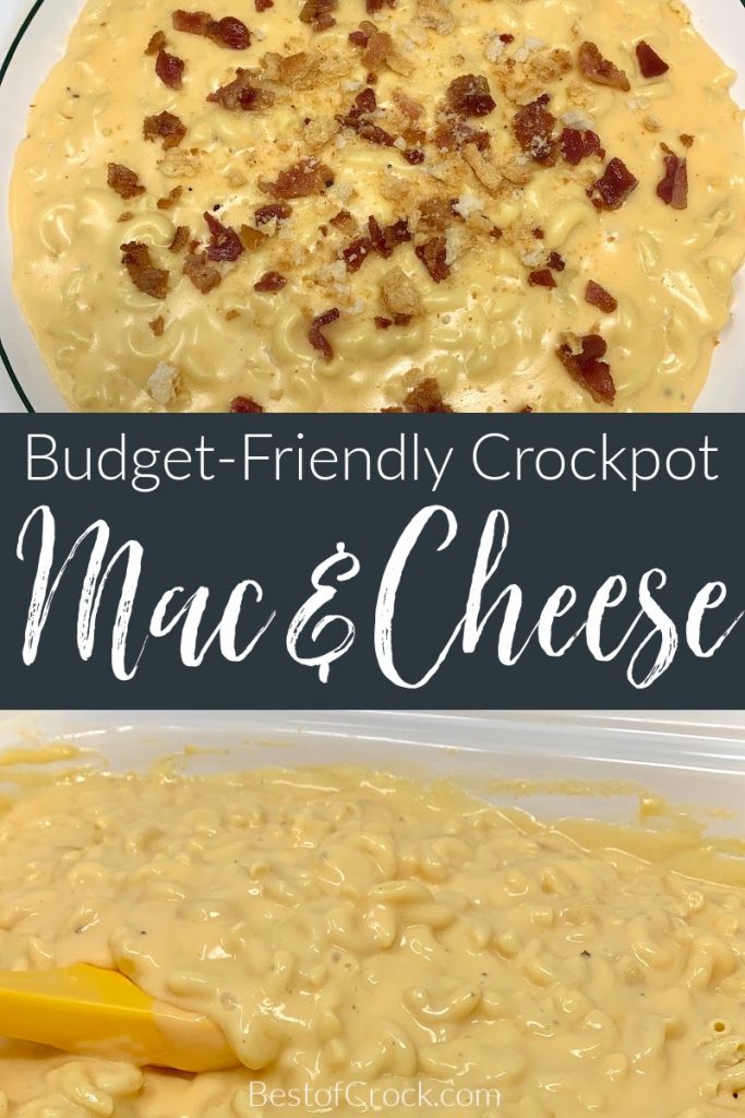 It is easier than you may think to make a budget friendly slow cooker macaroni and cheese recipe with actual real cheese. Budget Friendly Crockpot Recipes | Cheap Slow Cooker Recipes | Crockpot Macaroni and Cheese Recipe | Slow Cooker Pasta Recipe | Homemade Mac and Cheese | Mac and Cheese from Scratch | Fresh Cheese Macaroni #budgetmeals #crockpotrecipes