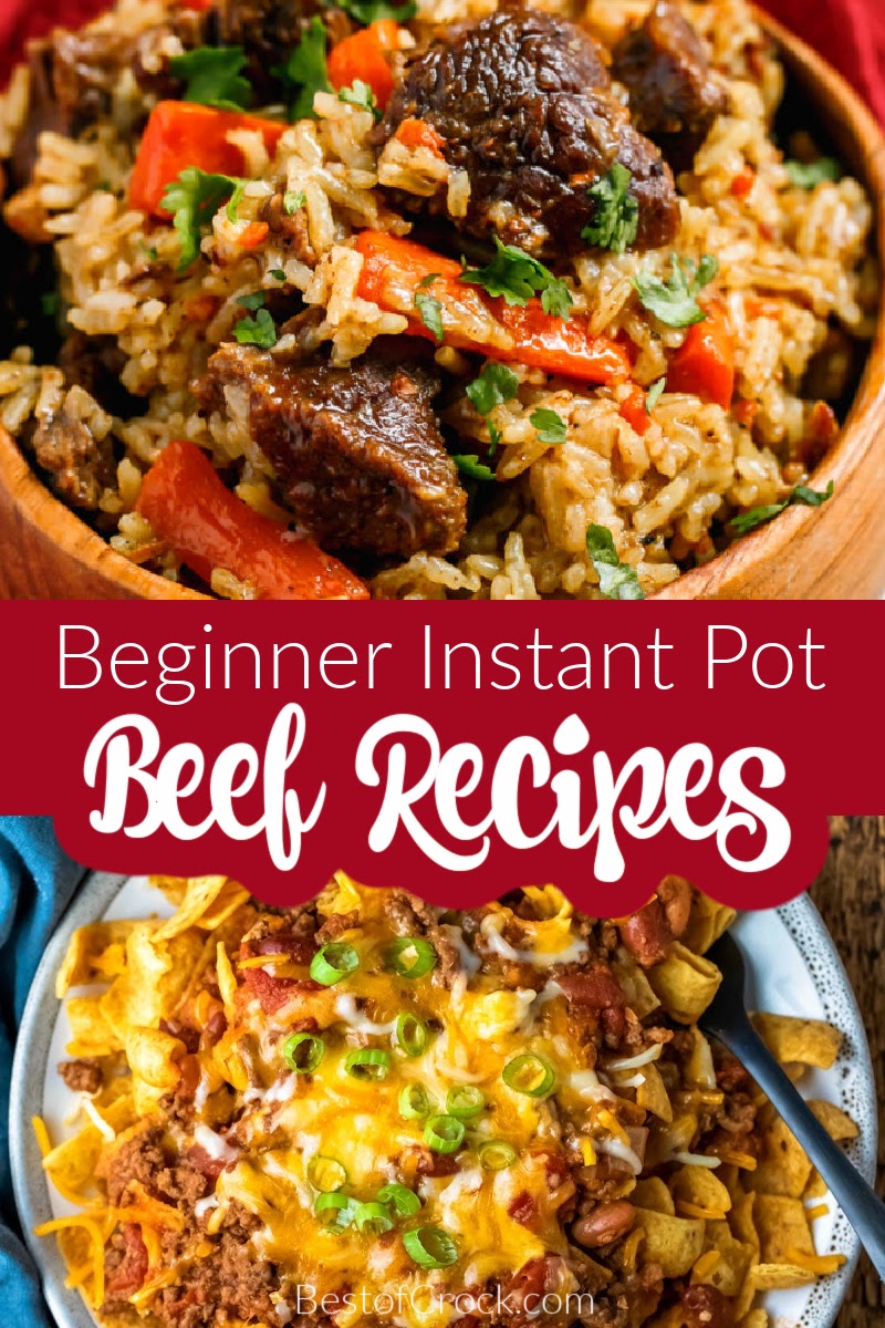 Beginner Instant Pot recipes with beef are great recipes that aren’t just for beginners but for anyone who wants an easy Instant Pot dinner. Instant Pot Ground Beef Recipes | Instant Pot Beef Roast Recipes | Cubed Beef Instant Pot Recipes | Beef Stew Recipes Instant Pot | Pressure Cooker Beef Recipes | Beef Stroganoff Recipes Instant Pot | Beef Dinner Recipes | Easy Beef Recipes | Healthy Recipes with Beef via @bestofcrock