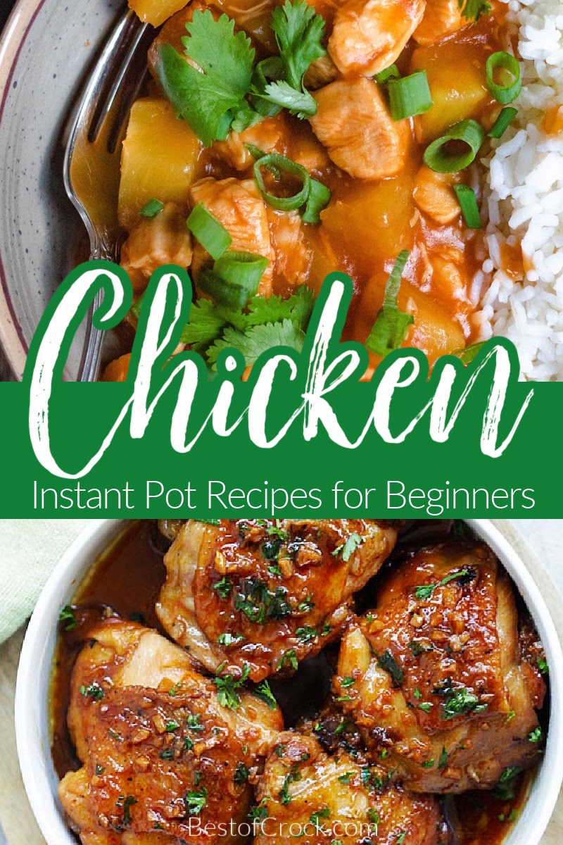 The best place to start with your new Instant Pot is with beginner Instant Pot recipes with chicken. They are perfect for quick and easy dinner recipes. Instant Pot One Pot Meals | Instant Pot Recipes Chicken | Easy Instant Pot Recipes | Instant Pot Recipes for Beginners | Easy Instant Pot Recipes | Chicken Dinner Ideas #chickenrecipes #instantpotrecipes via @bestofcrock