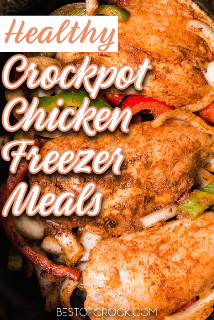 Healthy crockpot freezer meals with chicken make eating healthy so much easier and more delicious than ever before. Crockpot Recipes with Chicken | Meal Prep Chicken Recipes | Crockpot Meal Prep Recipes | Healthy Crockpot Recipes with Chicken | Crockpot Freezer Meals | Healthy Chicken Recipes #freezermeals #crockpotrecipes