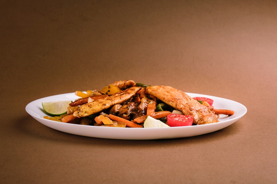 Healthy Crockpot Freezer Meals with Chicken Fajitas on a Plate