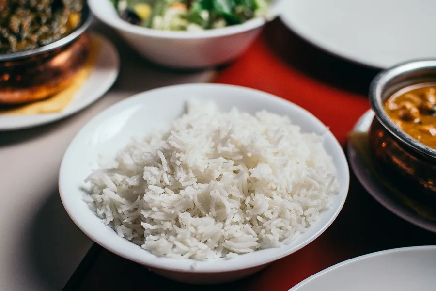 Instant Pot Tips for Cooking Rice Close Up of a Bowl of White Rice
