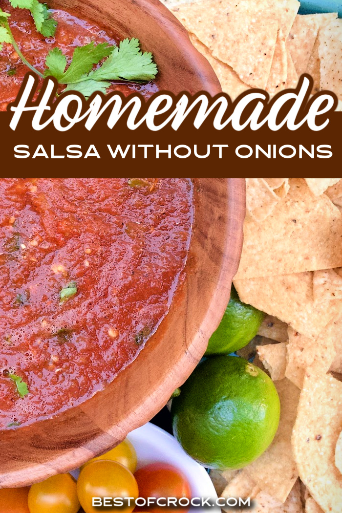 This easy salsa without onions recipe is a quick side dish for taco Tuesday or when you just crave some chips and salsa! Homemade Salsa for Food Allergies | Authentic Salsa | Spicy Salsa | Fresh Salsa | Easy Salsa Recipe | Healthy Salsa Recipe | Vegetarian Salsa Ideas | How to Make Salsa from Scratch | Restaurant Quality Salsa at Home via @bestofcrock