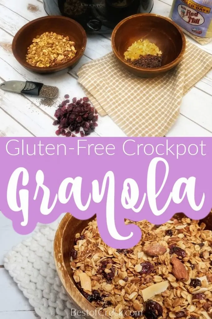 Healthy crock pot granola recipes are perfect for meal planning so you have easy recipes for healthy pack and go snacks. Crockpot Snack Recipes | Healthy Slow Cooker Snack Recipes | Healthy Granola Recipe No Sugar | Homemade Granola Recipes | Healthy Crockpot Snacks #crockpot #snacks