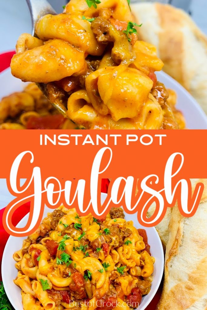 Our Instant Pot goulash recipe with beef takes a family favorite recipe and makes it easier to make while bringing out rich and delicious flavors. Instant Pot Recipes with Beef | Instant Pot Ground Beef Recipes | Cheesy Instant Pot Recipes | Dinner Recipes for Pressure Cookers | Easy Dinner Recipes | Instant Pot Pasta Recipes | Quick Recipes with Pasta | Instant Pot Recipes with Pasta | Family Dinner Recipes | Weeknight Recipes for Dinner #instantpotrecipes #dinnerrecipes
