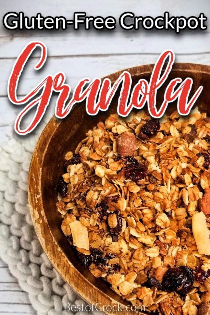 Healthy crock pot granola recipes are perfect for meal planning so you have easy recipes for healthy pack and go snacks. Crockpot Snack Recipes | Healthy Slow Cooker Snack Recipes | Healthy Granola Recipe No Sugar | Homemade Granola Recipes | Healthy Crockpot Snacks #crockpot #snacks