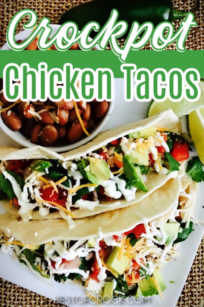 Homemade tacos are easy dinner recipes that you can make any night of the week, especially with this crockpot chicken tacos recipe. Shredded Chicken Tacos | Authentic Chicken Tacos | Mexican Chicken Tacos | Crockpot Shredded Chicken | Slow Cooker Tacos with Chicken | Slow Cooker Dinner Recipes | Crockpot Dinner Recipes Chicken | Crockpot Mexican Recipes | Slow Cooker Mexican Recipes #chickenrecipes #crockpotrecipes