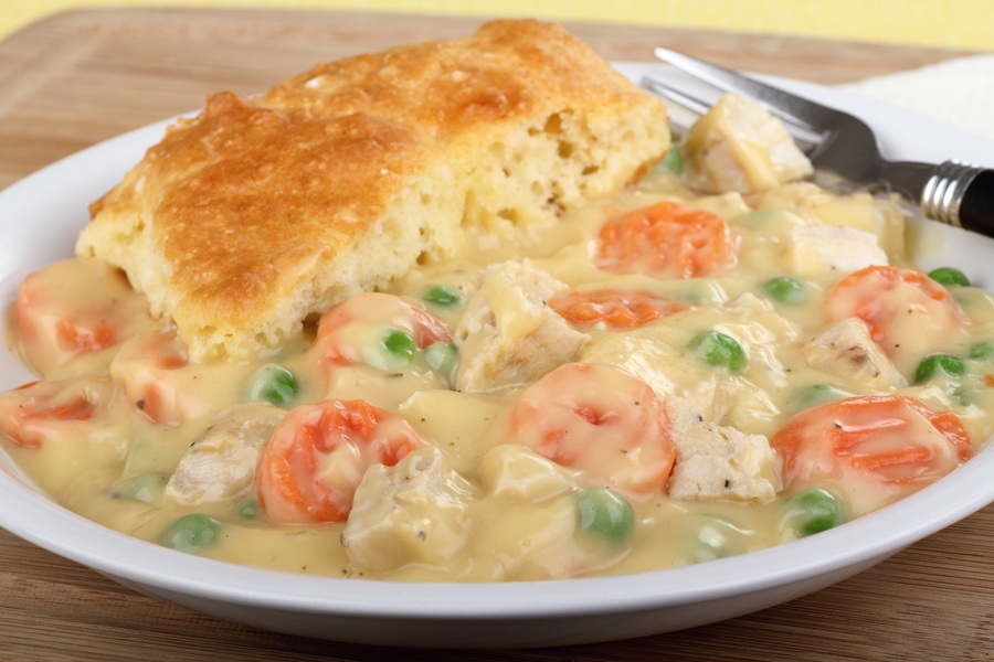 Quick Chicken Pot Pie Casserole Recipes Chicken pot pie with carrots and peas