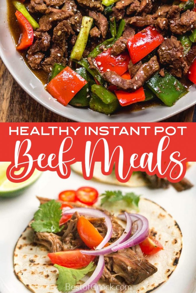 Healthy Instant Pot meals with beef are easy pressure cooker recipes that you can make for family dinners or large gatherings. They are perfect for easy and quick meal planning. Easy Dinner Recipes | Pressure Cooker Dinner Recipes | Instant Pot Dinner Recipes | Family Dinner Recipes with Beef | Beef Recipes for Parties | Dinner Party Recipes | Instant Pot Recipes with Beef | Family Dinner Ideas #instantpot #beefrecipes