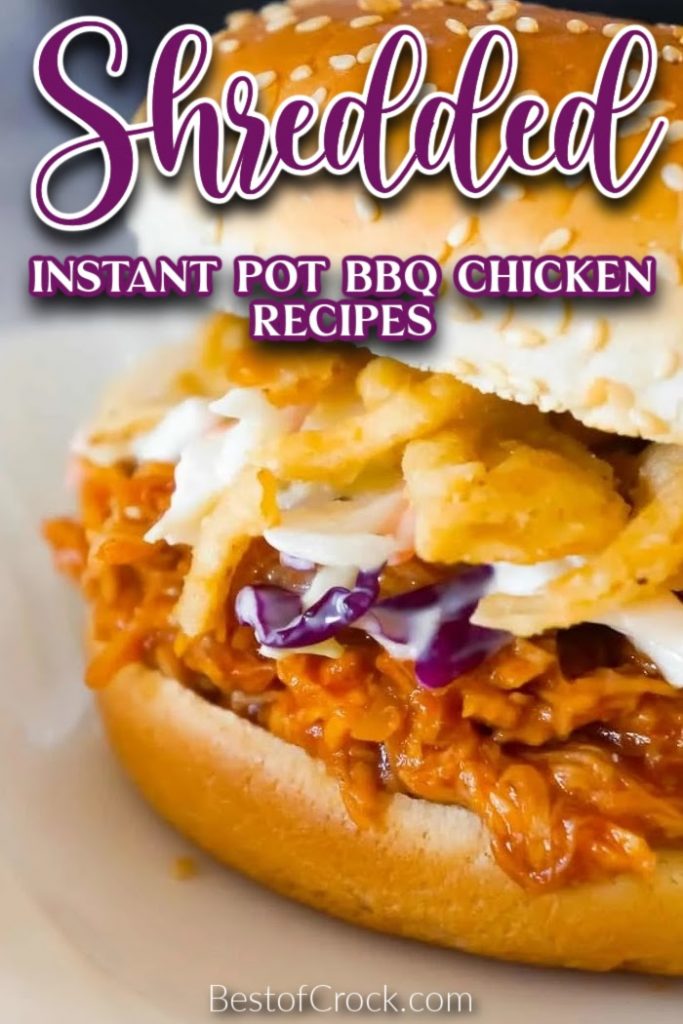 Instant Pot BBQ chicken recipes are perfect for your outdoor BBQ and free up your grill for other summer recipes that you love. Instant Pot BBQ Recipes | Instant Pot Summer Recipes | Summer Recipes for Parties | Summer BBQ Recipes | Shredded Chicken Recipes for a Crowd | Instant Pot Shredded Chicken | Pulled Chicken Recipes | Instant Pot Pulled Chicken Tips | Instant Pot BBQ Recipes | Instant Pot Party Recipes | Chicken Recipes for a Crowd #BBQchicken #instantpotrecipes