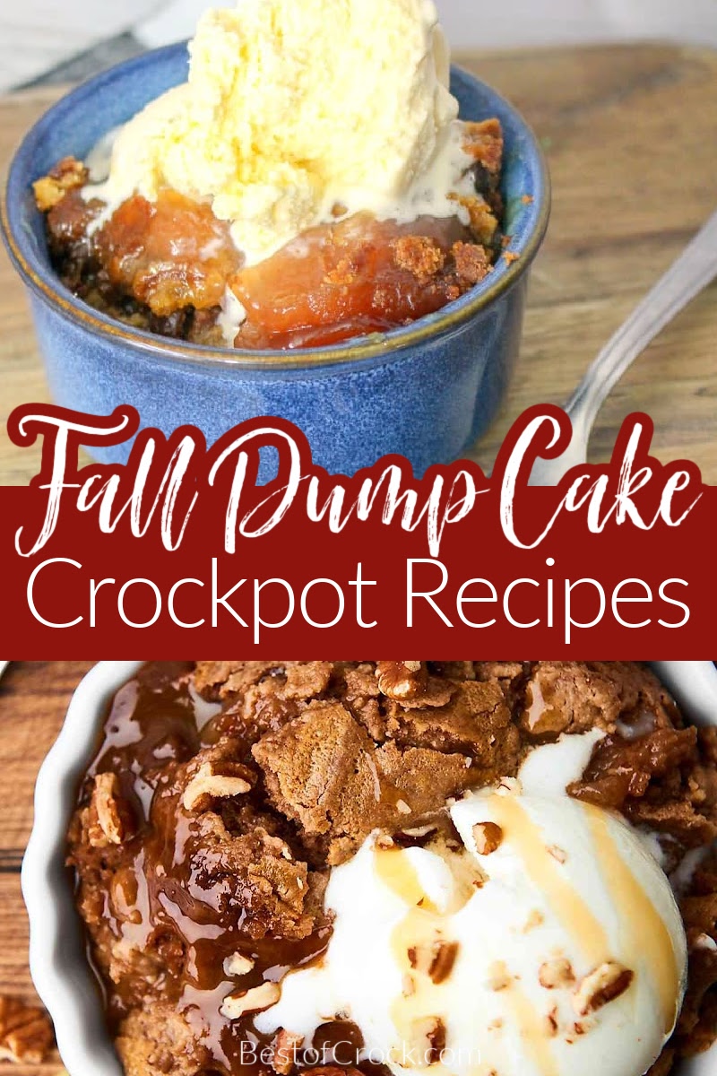 Fall is the perfect season for warm desserts! These delicious slow cooker fall dump cake recipes make baking as easy as set it and forget it. Slow Cooker Fall Desserts | Easy Dump Cakes | Fall Desserts | Apple Dump Cake Recipes | Crockpot Dessert Recipes | Fall Dessert Recipes | Crockpot Apple Crisp Recipes | Crockpot Cake Recipes | Thanksgiving Dessert Recipes #slowcooker #dessertrecipes via @bestofcrock