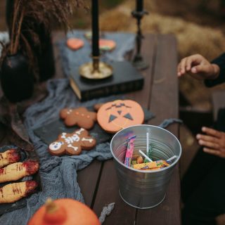 Instant Pot Halloween Recipes Close Up of a Table with Halloween Treats
