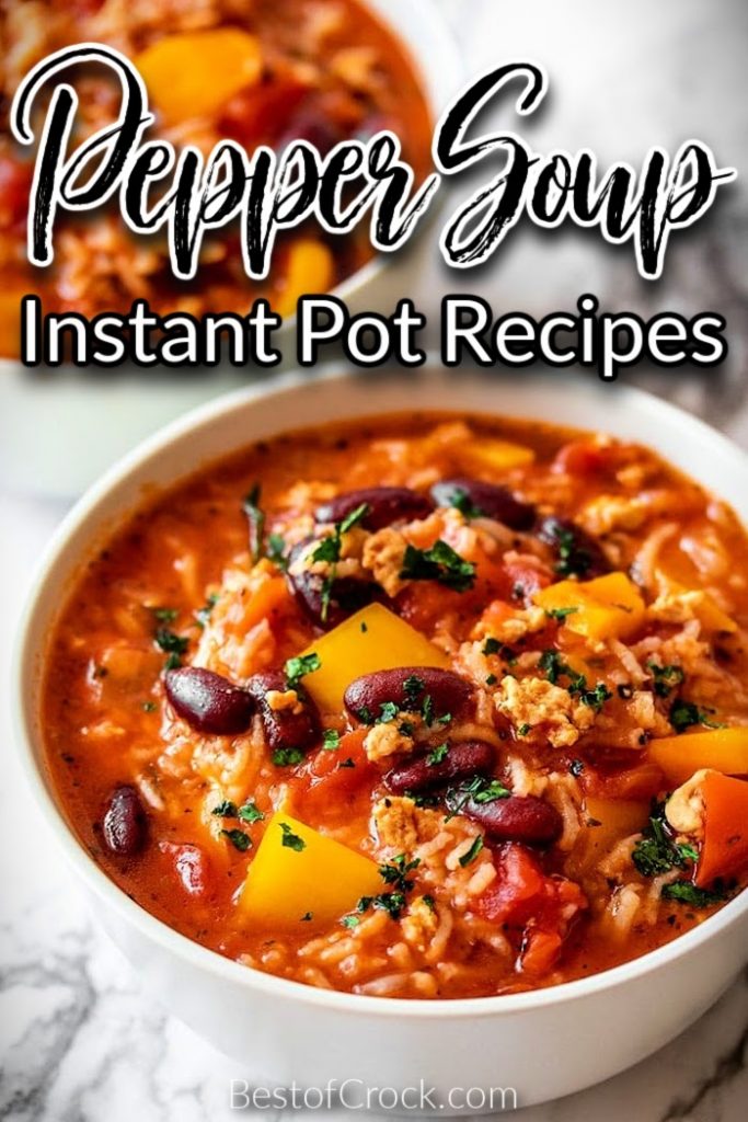 Instant Pot pepper soup recipes take the delicious, healthy bell pepper and turns it into a healthy soup that you will love for lunch or dinner. Vegetarian Instant Pot Soups | Healthy Soup Recipes Instant Pot | Stuffed Pepper Soup Instant Pot | Stuffed Bell Pepper Soup Instant Pot | Instant Pot Bell Pepper Soup | Roasted Red Pepper Soup Instant Pot | Instant Pot Stuffed Green Pepper Soup | Instant Pot Fall Recipes | Soup Recipes for Fall #instantpotrecipes #dinnerrecipes