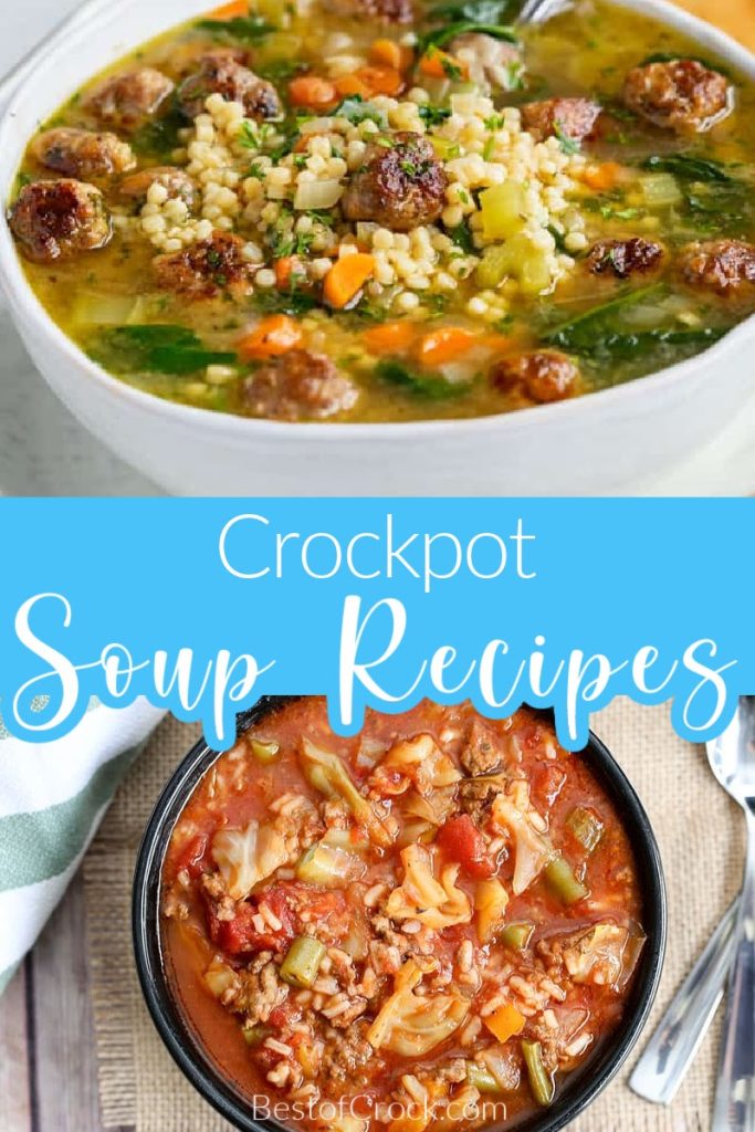 Crockpot soup dinner ideas can vary but they always help with meal planning for the week and result in a delicious bowl of soup each and every time. Slow Cooker Soup Recipes | Crockpot Soup Recipes | Crockpot Soup Recipes with Chicken | Healthy Slow Cooker Soup Recipes | Crockpot Potato Soup | Slow Cooker Beef Soup Recipes | Veggie Soup Recipes | Slow Cooker Soup Ideas | Slow Cooker Appetizer Recipes | Easy Soup Recipes #soup #crockpotrecipes